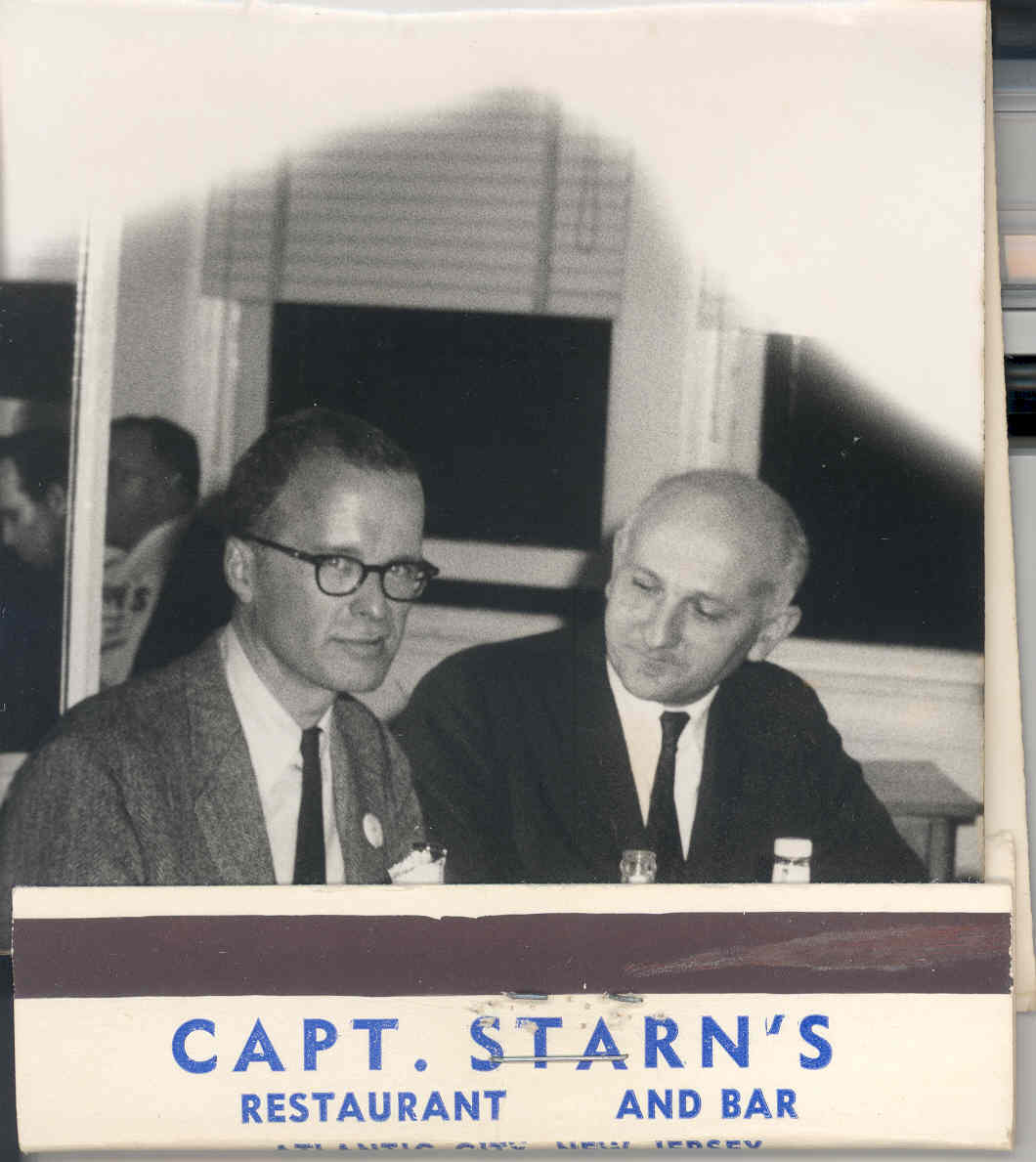 John Backus and John Cocke at Capt. Starn's Restaurant and Bar, Atlantic City, New Jersey